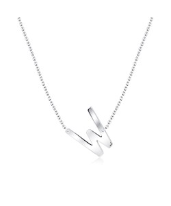 Letter W Silver Necklace SPE-5537